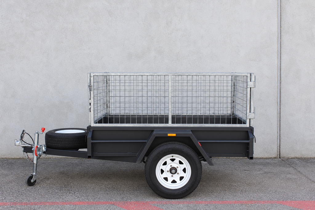 [Y32573] 6x4 Caged Barn Door Trailer